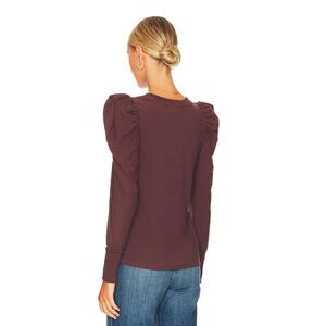 Nation LTD Romy Long Puff Sleeve in Garnet Burgundy Dark Romantic Small